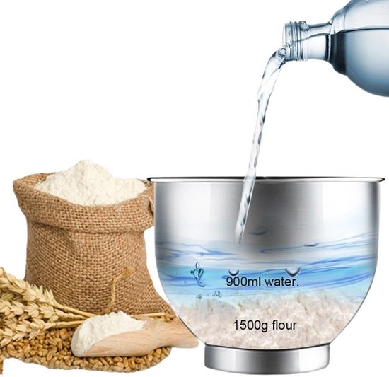 Primero - Keukenmachine - keukenmixer - foodprocessor - mixer - blender - keukenmachines - mixer met mengkom - mixers - 6L kom - Rood van Primero — afbeelding 5