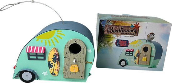 Synx Tools Vogelvoederhuisje Caravan Vogelhuisje Nestkastpakket 