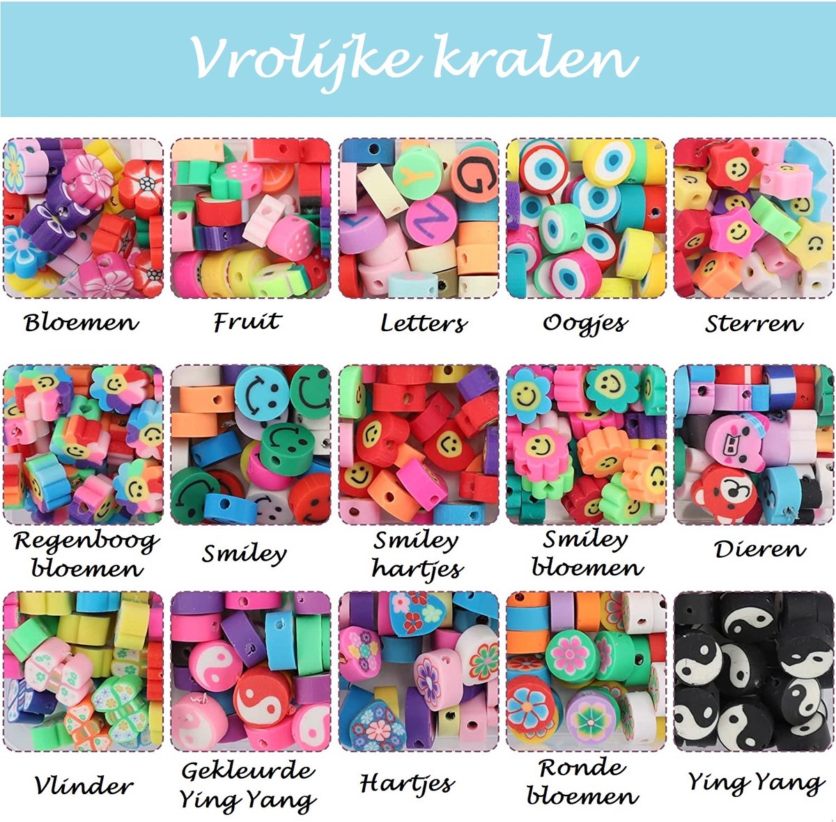PLAY IT Kralen set XXXL Knutselen Meisjes - Polymeer - Katsuki - Incl. 300 Smiley Kralen — afbeelding 2