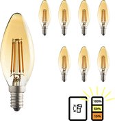E14 LED lamp - 8-pack - 3 staps dimbaar - E14 kaarslamp - 4W - 2500K warm wit