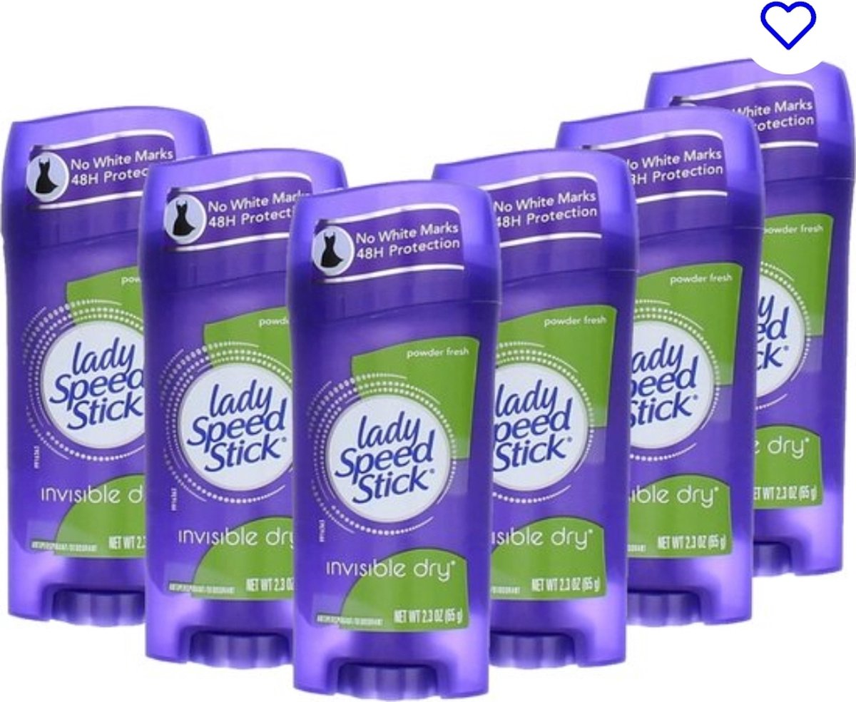 Goedkoopste Lady Speed Stick Invisible Dry Powder Fresh - 6 x 65g