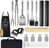 Barbecue Accessoires Set – Grillset - Barbecue Bestek - 21 stuks