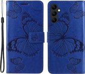 Coverup Vlinders Book Case - Geschikt voor Samsung Galaxy A25 Hoesje - Blauw
