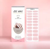 NailGlow - Gel Nagel Wraps - Roze met steentje - Gel Nagel Stickers - Nail Wraps - Bij elke 2 pakjes die je besteld ontvang je een gratis Nagelriemolie pen t.w.v €7,85!- Gel Nail Wraps - Gel Nail Stickers - Nail Art - Nail Foil