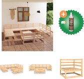 vidaXL 12 delige Loungeset massief grenenhout Tuinset Inclusief Houtreiniger en verfrisser