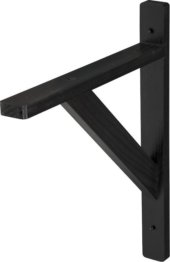 Wovar Houten Plankdrager 25 x 30 cm Zwart | Per Stuk