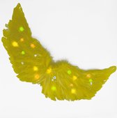 Ailes d'ange jaunes avec lumières pour Enfants de taille moyenne (taille M)
