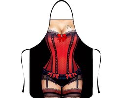 Grappig Keuken Schort met Sexy Stripper Vrouw-Print
