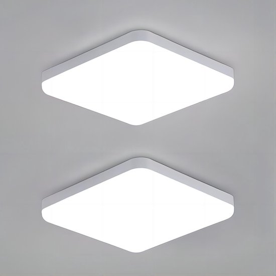 Plafonnier Led Carré 32W, Luminaire Plafonnier Etanche IP54