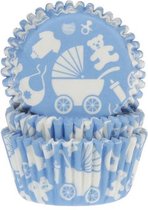 House of Marie Cupcake Vormpjes Baby Blauw pk/50