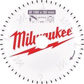 Milwaukee Cirkelzaagblad voor Kunststof | Ø 190mm Asgat 30mm 54T - 4932471303