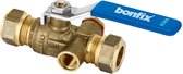 Bonfix - raccord à compression en laiton / robinet à Bonfix à compression avec drain 15mm FF