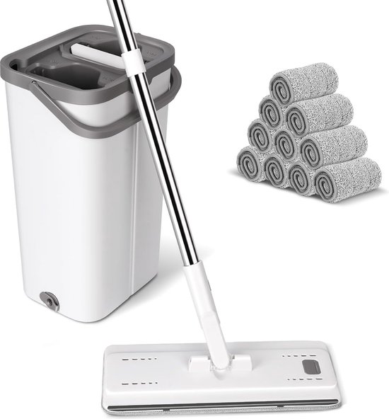 Myiosus dweil set met emmer, vloerwisser set, platte mop met
