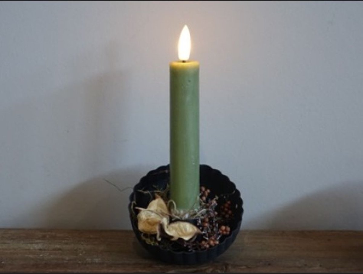 kandelaar schuin rond metaal zwart- Kerst cadeau - Sinterklaas - Moederdag - Valentijn - Cadeau voor dames-woon-accessoires-landelijk-stoer-sober – foto 2