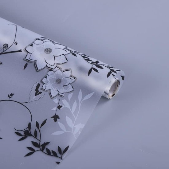 Blumtal - Set van 2 - Raamfolie Ondoorzichtig - Melkglas-effect - Privacy en uv-bescherming bij ramen - Douchecabines, deuren, ramen - Op maat te snijden - Statisch hechtende raamfolie - 60 x 200 cm