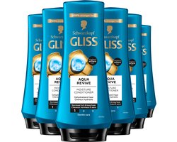 Gliss Aqua Revive - Haarverzorging - Conditioner - Glans en Gezond - Hydraterend - 48u Hold - Normal tot Droog Haar - - 6x200 ml