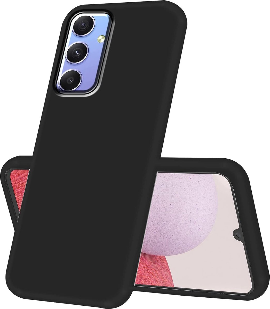 Flexibele achterkant Silicone hoesje zwart Geschikt voor: Samsung Galaxy A24 / A25 5G/4G