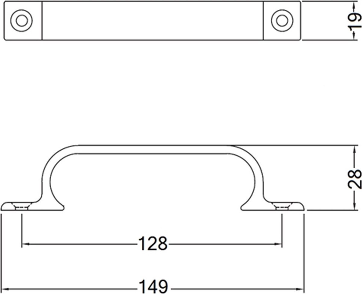 Hermeta GREEP 128MM OPSCHROEVEND NATUREL (4232-01E)