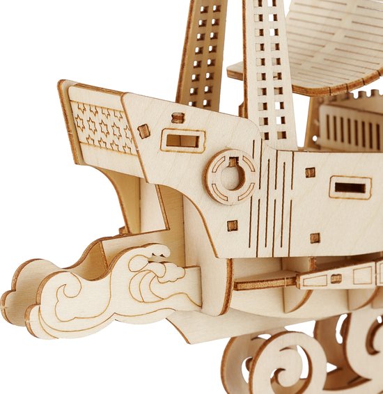Maquette De Voilier En Bois à Assembler - Puzzle 3D - Décoration Nautique - 40 X 15 Cm - Pour Adultes Et Enfants (7 Ans Et +)