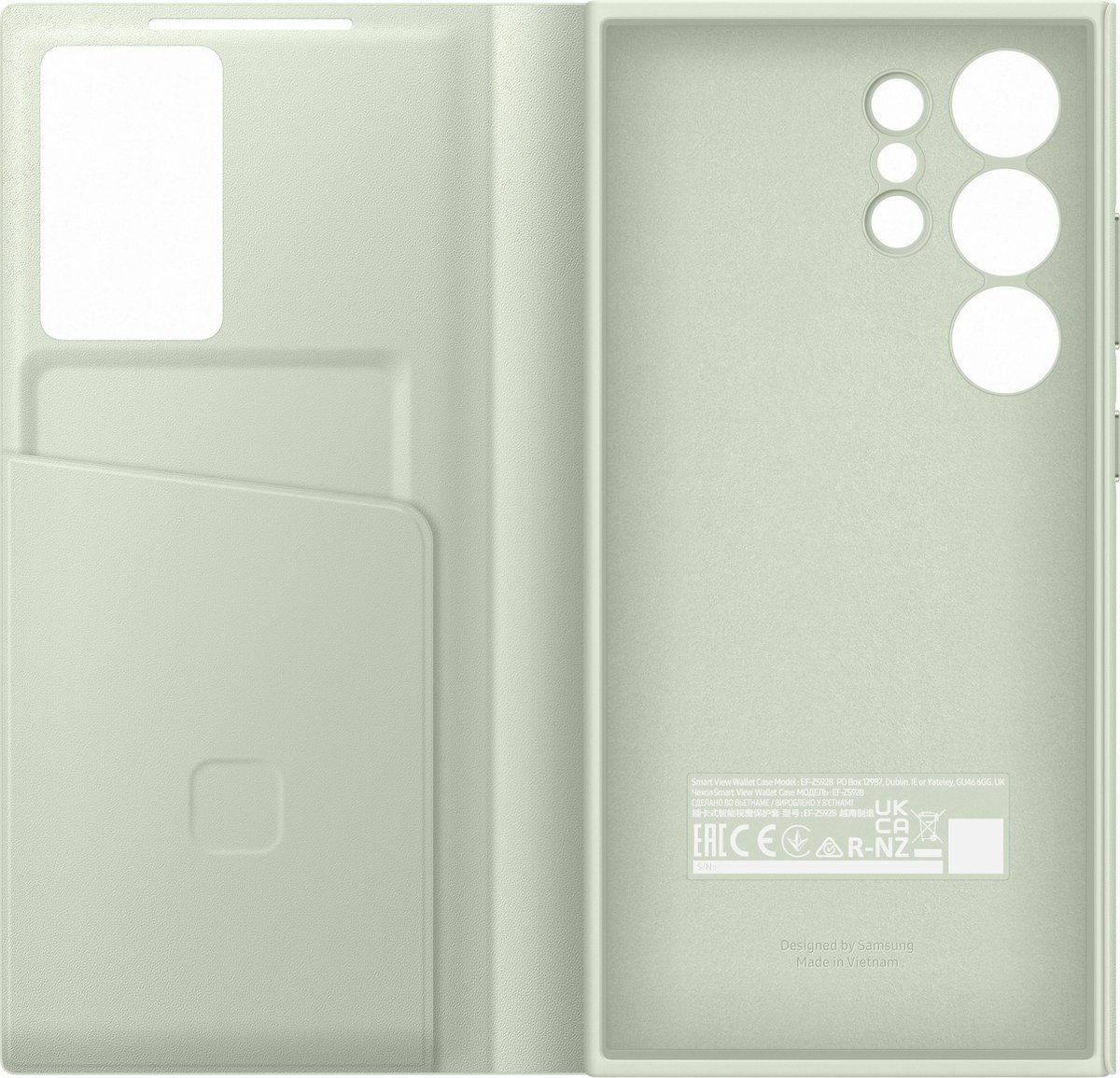 Samsung Smart View Wallet Case - Geschikt voor Samsung Galaxy S24 Ultra - Light Green