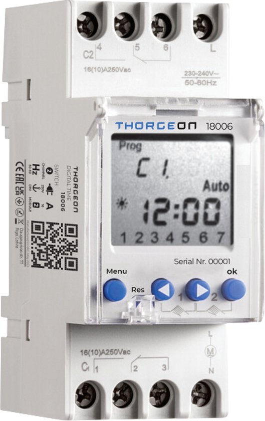 Foto: Thorgeon digital time switch 2 channel