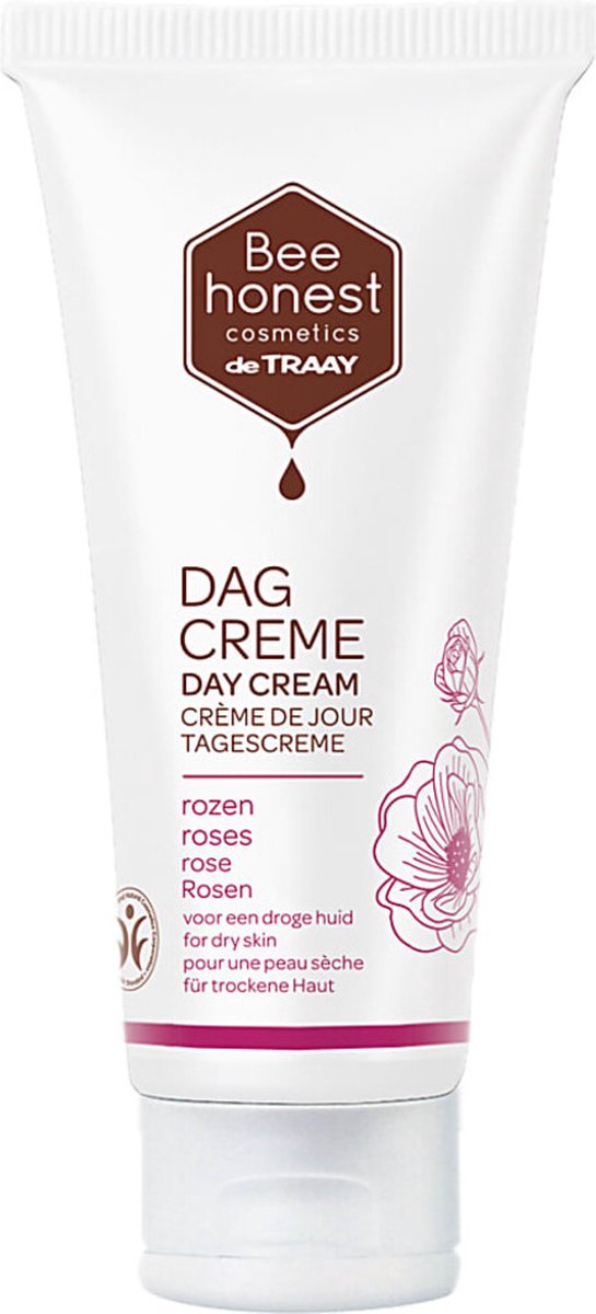 Goedkoopste Traay Bee Honest Dagcreme rozen droge huid 50 Milliliter