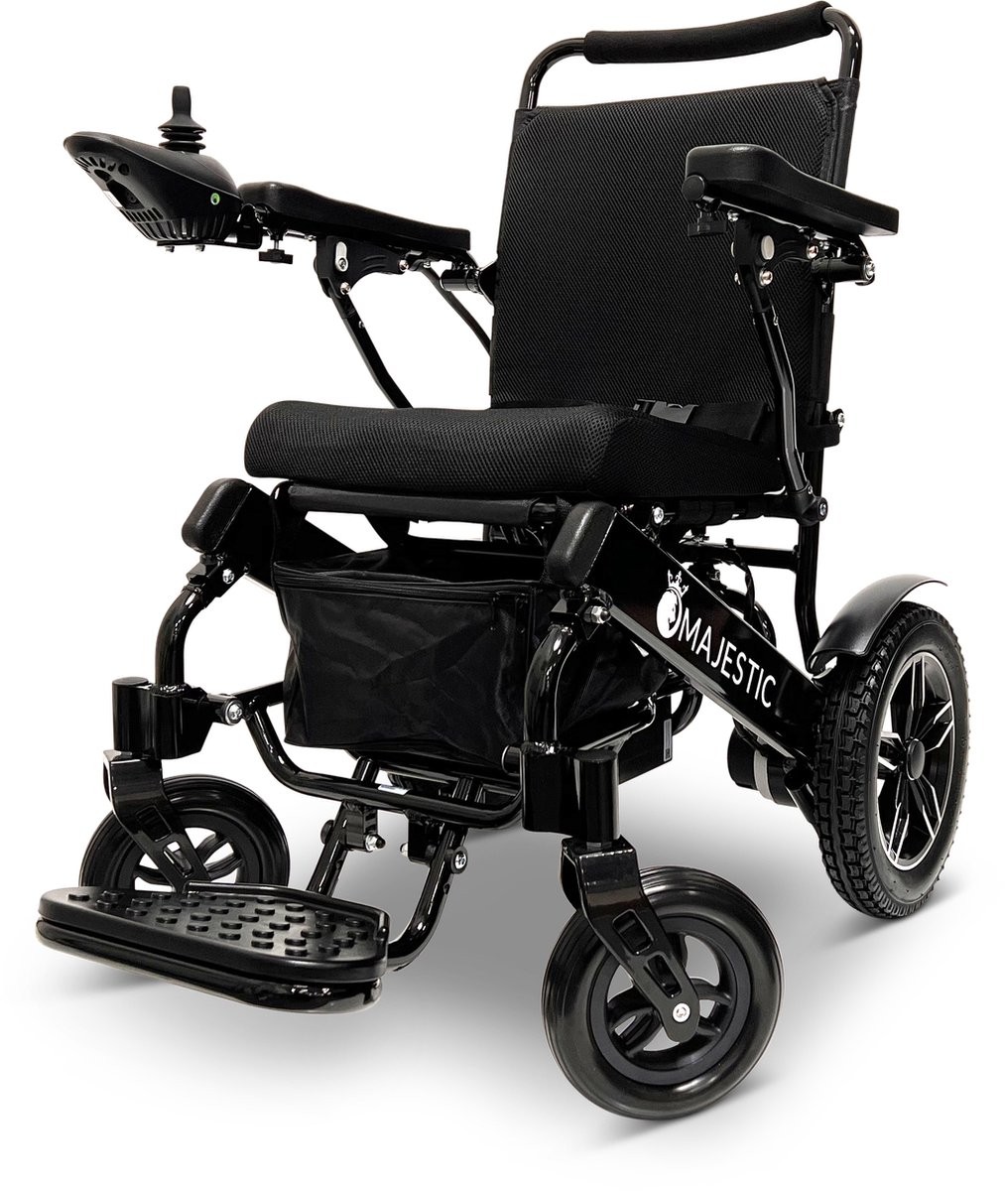 Goedkoopste COMFYGO IQ-8000 Elektrische rolstoel, Lichtgewicht, Draadloze afstandsbediening, Handmatig opvouwbaar, Niet achterover leunen, 12AH Li-ion, tot 20km, 51cm, Zwart frame & Standaard fabric