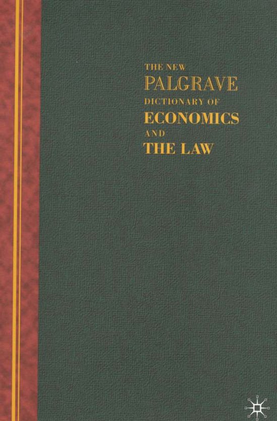 The New Palgrave Dictionary of Economics and the Law - cover