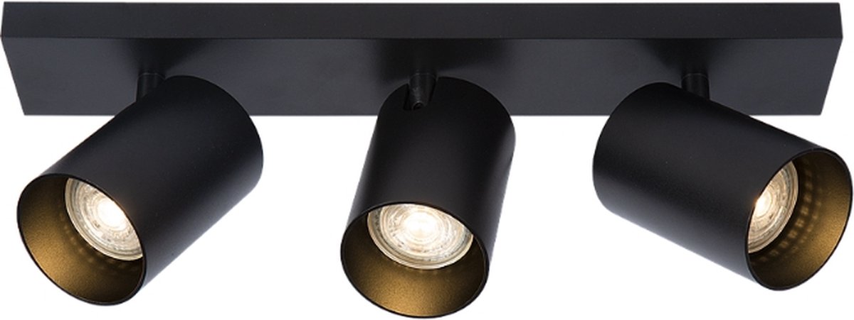Atmooz - Nuo 3 - Zwart - 50W - GU10 - Metaal - Opbouwspot - Plafondspot - Woonkamer / Eetkamer / Slaapkamer