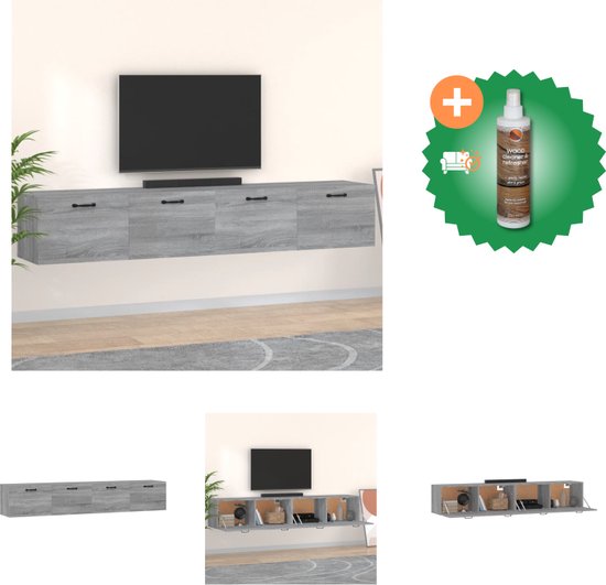 VidaXL Wandkast 100x36,5x35 cm bewerkt hout betongrijs