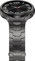 Stalen bandje - RVS - geschikt voor Samsung Galaxy Watch 6 / Watch 6 Classic / Watch 5 / Watch 5 Pro / Watch 4 / Watch 4 Classic - space grey