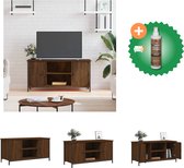 vidaXL Tv-meubel 100x40x50 cm bewerkt hout bruineikenkleurig - Kast - Inclusief Houtreiniger en verfrisser