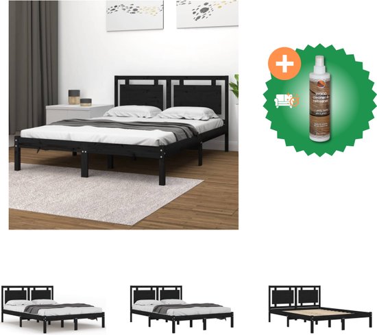 VidaXL Bedframe - Grenenhout - Bed - Inclusief Houtreiniger en verfrisser