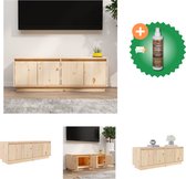 vidaXL Tv-meubel 110x34x40 cm massief grenenhout - Kast - Inclusief Houtreiniger en verfrisser