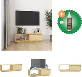 vidaXL Tv-meubel 110x30x33-5 cm massief grenenhout - Kast - Inclusief Houtreiniger en verfrisser