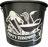 Cadeau Emmer-Papa's Tuinemmer 2.0-12 Liter-Zwart-Cadeau-Geschenk-Gift-Kado-Vaderdag-Verjaardag