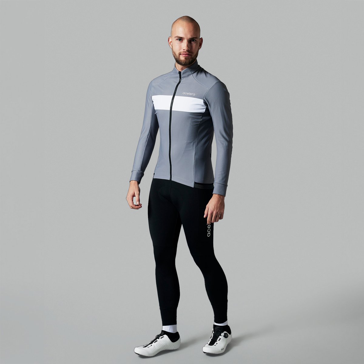 Acelera Intermediate Deep Winter Jacket - Thermo - Fleece - Fietsjack - Wielrenjack - Fietsjas - Heren - Fietsshirt Lange Mouwen - Maat M