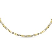 Juwelier Zwartevalk - 14 karaat gouden bicolor ketting ZV 1327/45cm