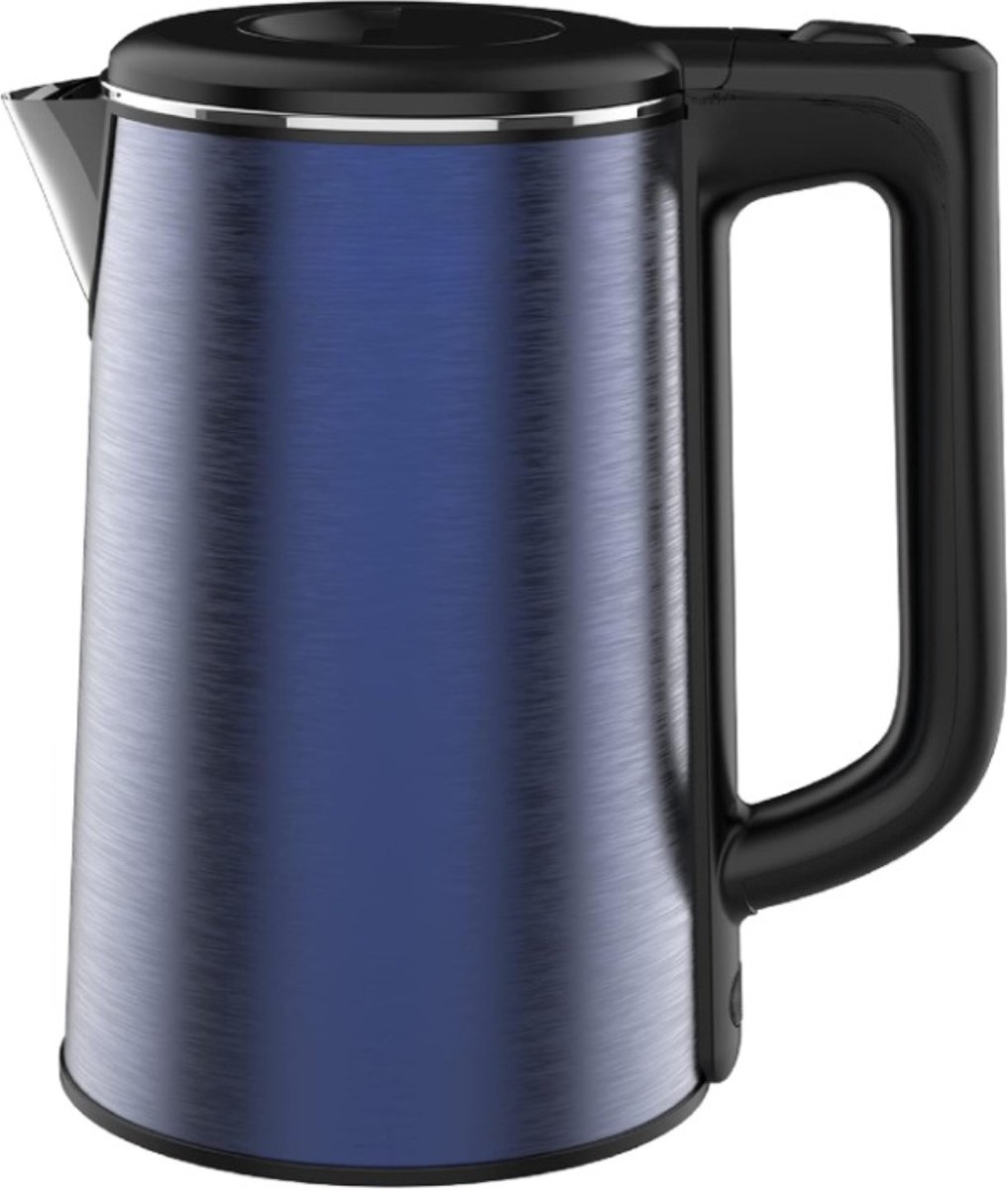 Elektrische Waterkoker - Automatische Uitschakeling - 1,8L - RVS - 1500W 220V - Metaalblauw