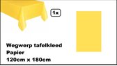 Nappe jetable papier jaune 120cm x 180cm - Soirée à Thema festival soirée à thème évènement gala