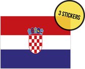 Autocollants Drapeau Croatie| 10x7cm | Drapeau croate | Croatie | Croatie | Hrvatska | Croatie | Croacia | 3 pièces