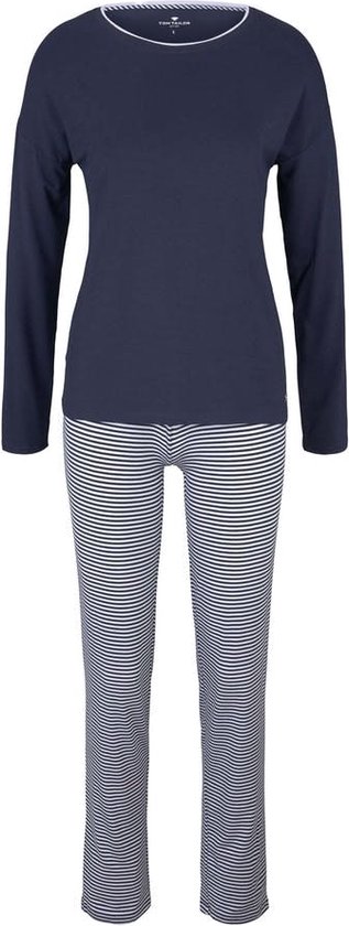 Tom Tailor Pyjama lange broek - 622 Blue - maat 38 (38) - Dames Volwassenen - Viscose- 60022-6085-622-38
