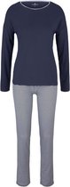 Tom Tailor Pyjama lange broek - 622 Blue - maat 38 (38) - Dames Volwassenen - Viscose- 60022-6085-622-38