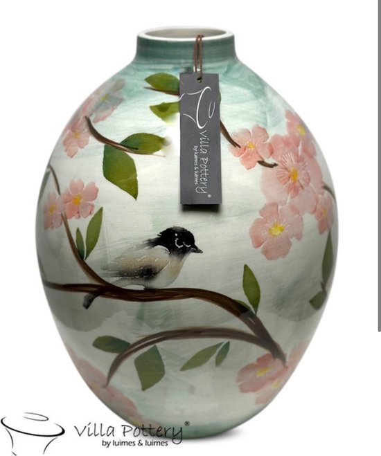 Vaas - Villa Pottery - Blossom 4 Green - Keramiek - Decoratie - Woondecoratie - Voorjaarsdecoratie