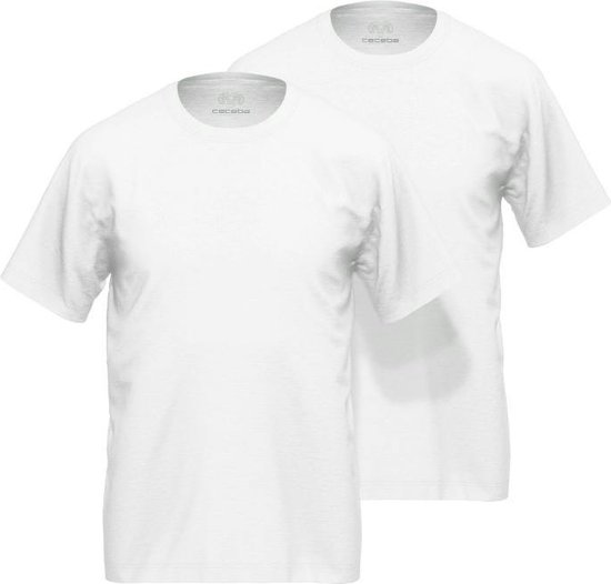 Ceceba T-shirt ronde hals - 110 White - maat 3XL (3XL) - Heren Volwassenen - 100% katoen- 31240-4012-110-3XL