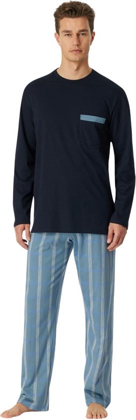 Schiesser Schlafanzug lang Heren Pyjamaset - admiral - Maat 2XL