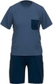 Ceceba Pyjama korte broek - 620 Blue - maat L (L) - Heren Volwassenen - Bamboe- 31219-6096-620-L