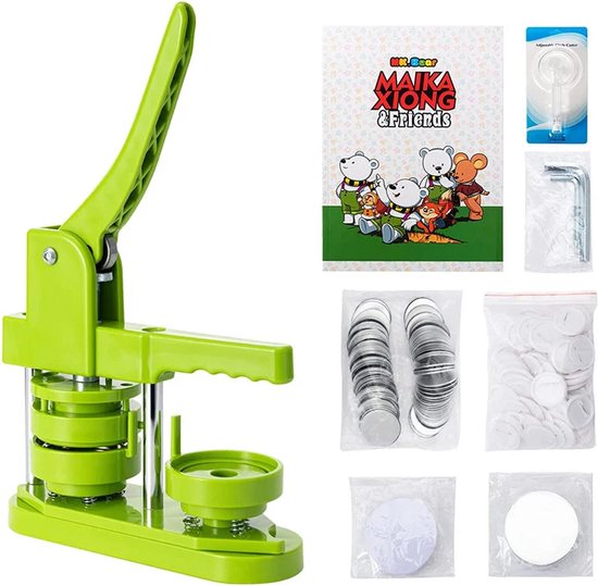 Button Maker Machine 58mm Buttons Zelf Maken Set Groen - kerstcadeau