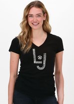 Liu Jo T-shirt Moda M/c Tops & T-shirts Dames - Shirt - Zwart - Maat XS