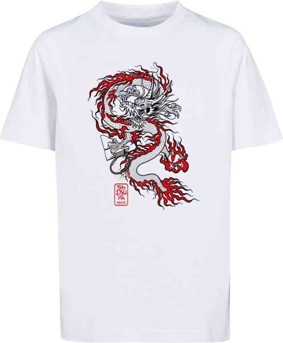 Mister Tee - Dragon Baller Kinder T-shirt - Kids 134/140 - Wit